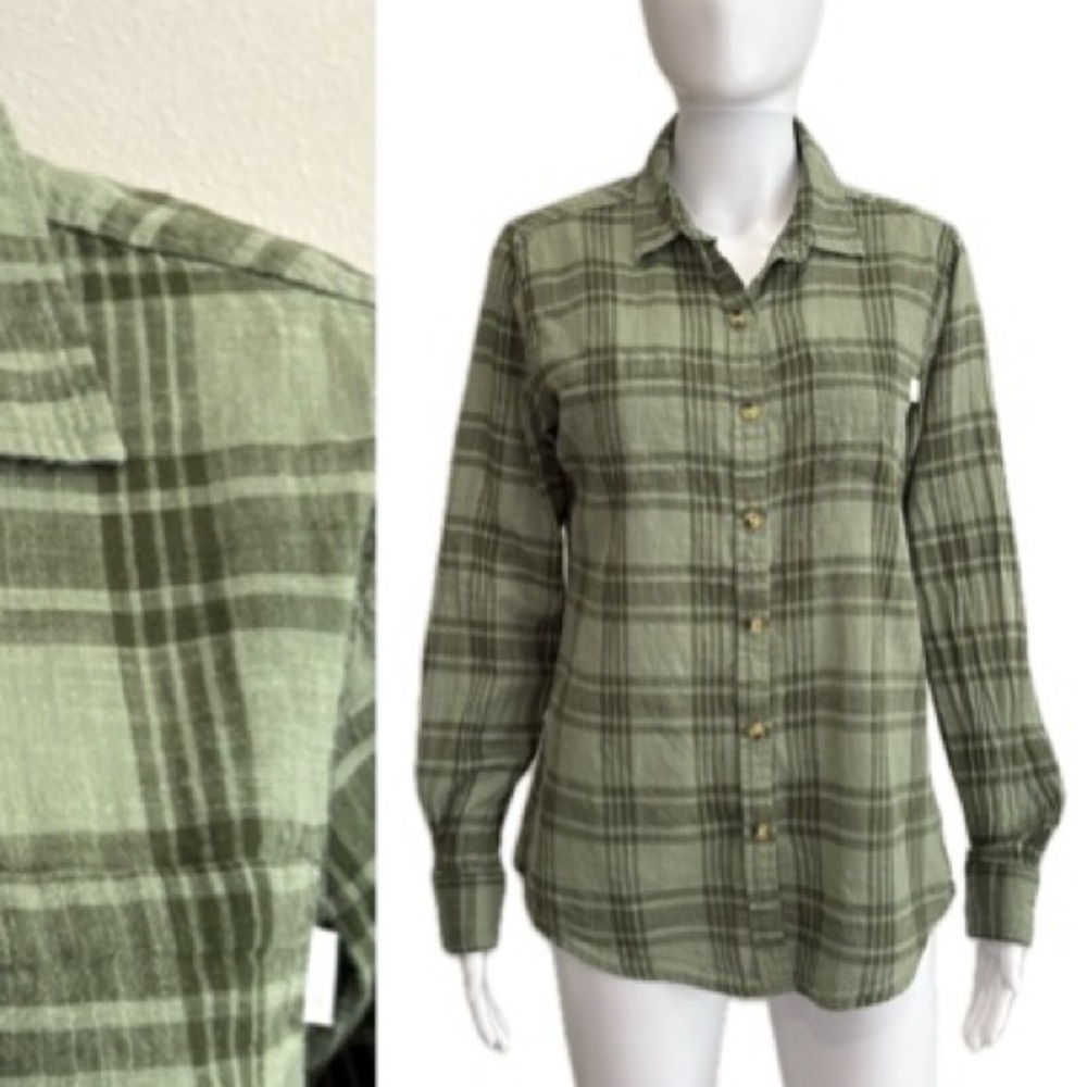 Burton Green Plaid Button Down Shirt